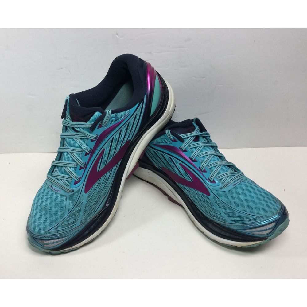 Brooks Transcend 4 Running Shoes Womens Sz 9B Athletic Sneakers Turquoise Teal